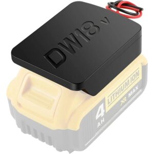 Adaptor pentru Baterii / Acumulatori Dewalt 18v/20V cu Terminale pozitiv si negativ, perfect pentru Adaptarea Jucariilor sau a Uneltelor / Sculelor Ni-cd, Ni-Mh la acumulatori...