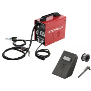 Aparat de sudura MIG cu sarma cu flux Steinhaus PRO-MIG100, curent de sudare 48-90A, sarma sudura 0.6-0.9mm, 12.7kg, accesorii sudura